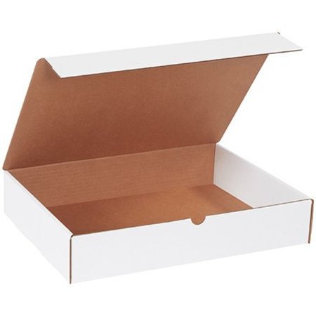 BOX PACKAGING Corrugated Literature Mailers, 16"L x 12"W x 3"H, White ML16123